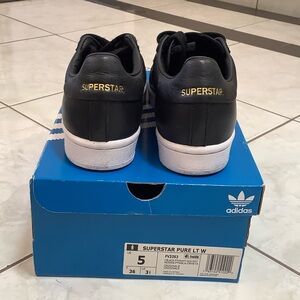 Adidas Superstar Pure LT W Black with Gold Detail